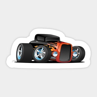 Classic Hot Rod Cartoon Sticker